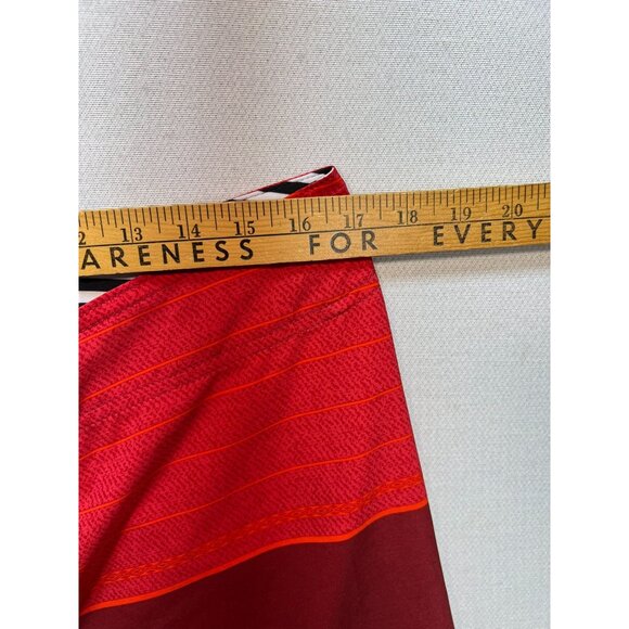 Volcom Mens Retro Board Shorts Drawstring Waist Stretch Sz 34 Multi Cargo Pocket - Picture 6 of 11